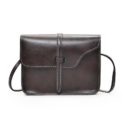 

New Vintage Women Crossbody Bag Flap Over Belt Front Messenger Shoulder Bag PU Leather Small Bag
