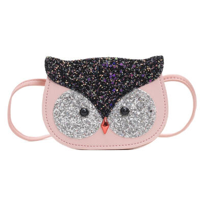 

Cute Glitter Bird Shaped Shoulder Handbags Kids Girls Leather Crossbody Bag