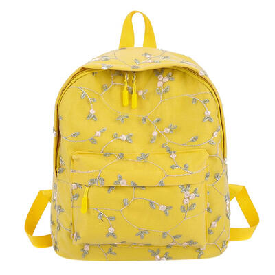 

Lace Flower Travel Backpacks Preppy Style Women Canvas School Bags Knapsack