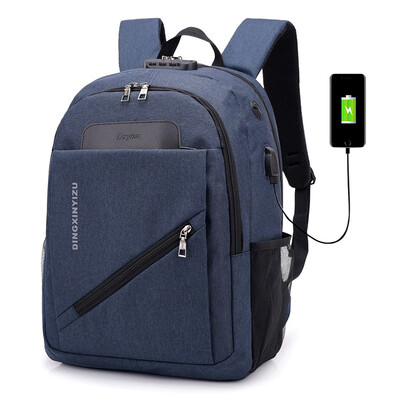 

Backpack tide men&women school bag USB charging smart computer backpack