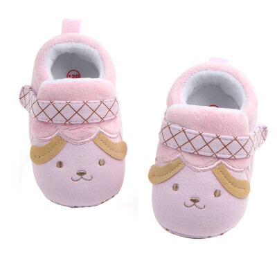 

Winter Cartoon Pattern Baby Boys Girls Warm Infant Antiskid Soft Bottom Shoes For 0-9Month Kids