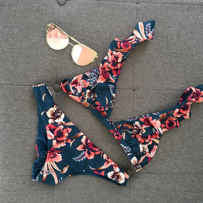 

Saidsome Women Floral Print Bikini Set Swimming Two Piece Swimsuits Swimwear Beach Suit