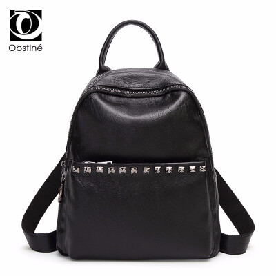 

Small Backpacks for Girls PU Leather Backpack Women Black School Bags for Teenage Girls Rivet Travel Bagpack Bag Woman Back Pack