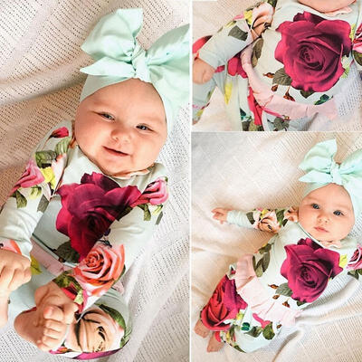 

2pcs Newborn Toddler Infant Baby Girls Clothes T-shirt TopsPants Outfits Set
