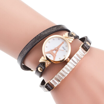 

Explosion models European hot quartz watch source circle with diamond tower bracelet watch multicolor female student wat