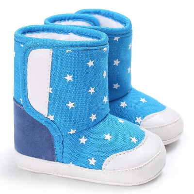 

WEIXINBUY Fashion Baby Boots Girls Boys Shoes Autumn Winter First Walkers Kids Patchwork Print Children Boots 9 Styles