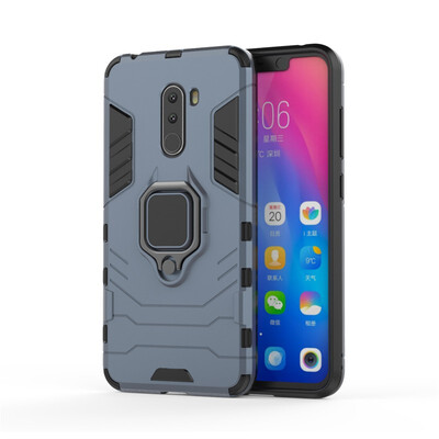 

Fecoprior Car Holder Stand Case For Xiaomi Pocophone F1 Poco Phone Back Cover Magnetic Bracket Finger Ring Celulars