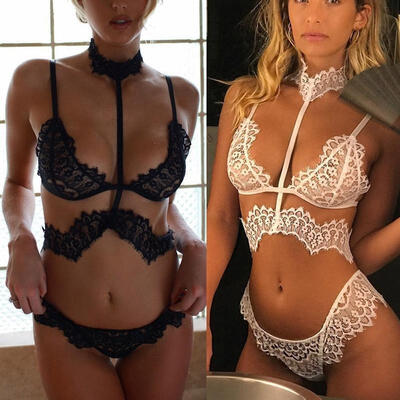 

Sexy Sissy Women Lingerie Lace Floral Babydoll G-String Underwear Nightwear Set