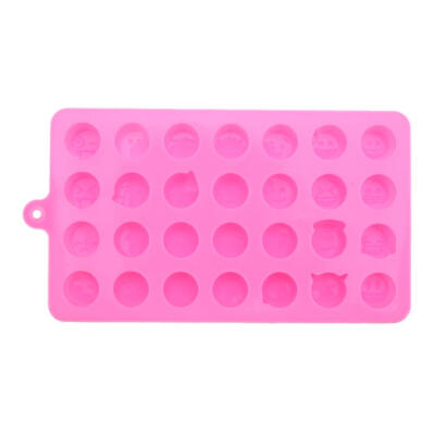 

28 Holes Emoji Expression Chocolate Mold Silicone Fondant Mold Baking Decor