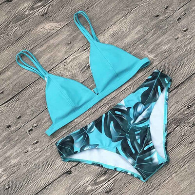 

Roseonmyhand Womens Bikini Set Sexy Leaves For Rope Swimsuit Push-up Swimwear