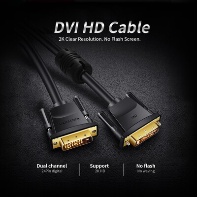 

VENTION DVI HD Cable DVI 241 Male to Male Extension Cable Digital HD Signal for Laptop Projector TV 30m9843ft