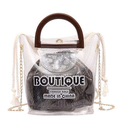 

Chain Crossbody Bags Women Drawstring Clutch Shoulder Travel Bucket Handbag
