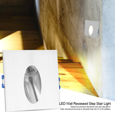 

1W LED Wall Recessed Porch Pathway Step Stair Light Aluminium Corner Lamp LED Wall Recessed Light Recessed Light