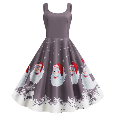 

Tailored Women Fashion Casual Christmas Parties Sleeveless Sling Charitmas Dress