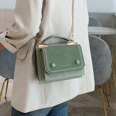 

Ins super fire simple wild small square bag chain shoulder bag handbags new 2019 Korean version of the leisure Messenger bag