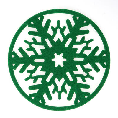 

10pcs Christmas Snowflakes Cup Mat Dinner Party Table Coasters Dish Pad