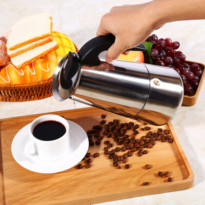 

Espresso Coffee Maker100ml200ml300ml450ml Stainless Steel Moka Pot Espresso Coffee Maker Stove Home Office Use Coffee Maker
