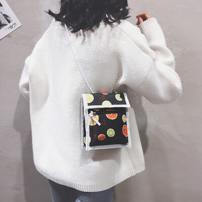 

Small bag female 2019 new wave Korean version of the small fresh wild gas girl bag nylon printing shoulder Messenger bag