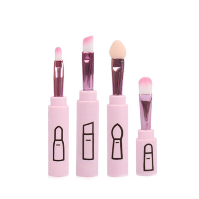 

4Pcs Connectable Type Mini Makeup Brushes Eyeshadow Eyebrow Lip Cosmetic Tools