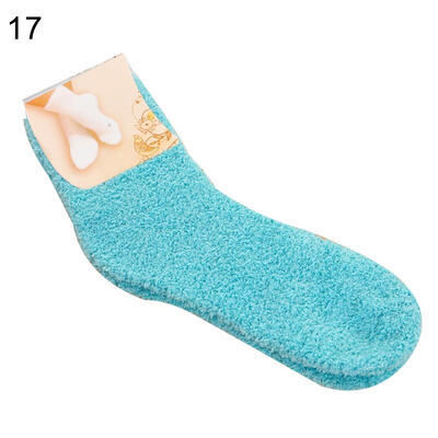

Women Winter Warm Thicken Coral Fleece Fluffy Middle Tube Floor Sleep Socks
