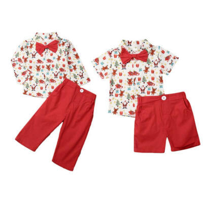

Toddler Kids Baby Boy Xmas Clothes Shirt Tops Pants Formal Outfit Gentleman
