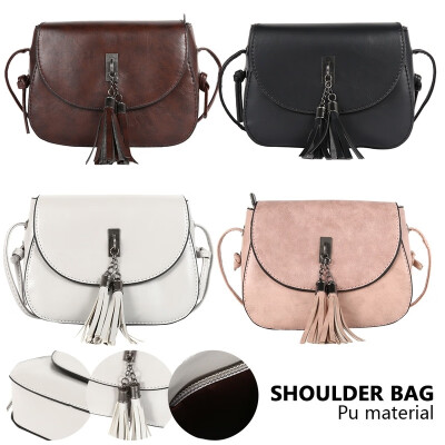 

2019 New Small Cross Over Body Bag Ladies Shoulder Tassel Handbag Purse Women Messenger