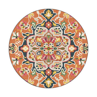 

Toponeto European Mandala Flower Series Round Carpets for Room Computer Chair Area Rug