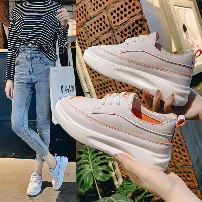 

Thick-soled white shoes womens fashion wild casual single shoes shoes A-21960720