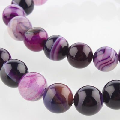 

Natural Gemstone Agate Round Bead Strands Dyed BlueViolet 8mm Hole 1mm about 49pcsstrand 1496"