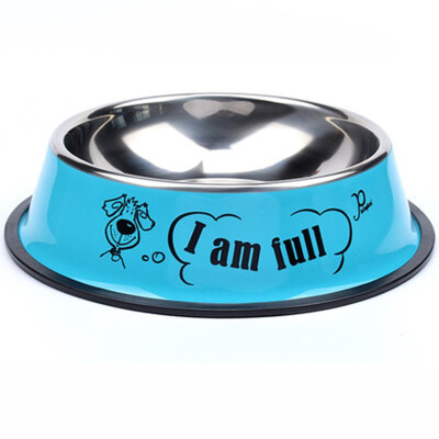 

5 Size Stainless Steel Color Spray Paint Pet Dog Bowls sport travel Pet dog cat food feeder Outdoor Drinking Water Fountain pet