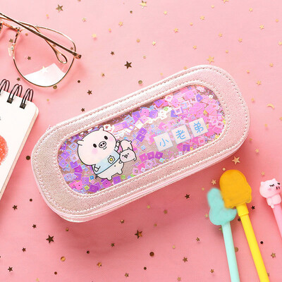 

Toponeto Creative Cute Pen Bag Large Capacity Simple Pencil Case Transparent Pencil Bag
