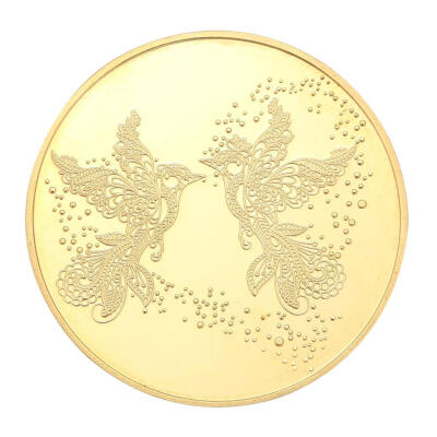 

Peafowl Love Plating Commemorative Coin Souvenir Collection Crafts Gifts