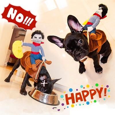 

Novelty Funny Riding Horse Cowboy Pet Dog Party Costume Clothing Halloween Proms