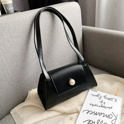 

Small bag female new Korean fashion pearls billiards backpack wild retro small square bag