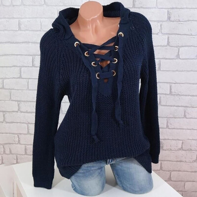 

〖Follure〗Womens Fashion AutumnWinter Long Sleeve Hooded Pullover Knitted Sweaters Tops