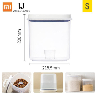 

Xiaomi Youpin Jordan Judy Food Storage Box Grain Rice Sealed Barrel Moisture Cat Dog Food Storage Snap-on Handle Storage Box