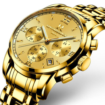 

2018 New watch Men Wrist Watches Casual waterproof stainless steel Quartz watch calendar