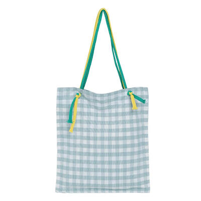 

Fashion Teenage Girls Tote Plaid Print Handbag Canvas Casual Shoulder Bag