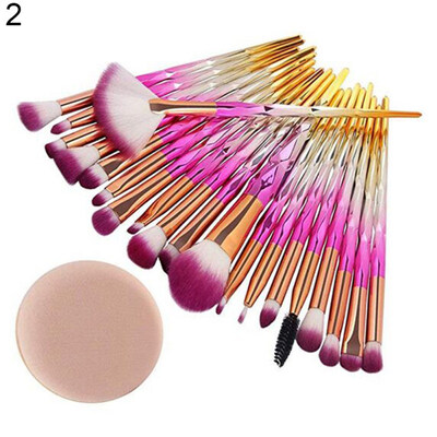 

20Pcs Color Block Makeup Brushes Loose Powder Blush Foundation Cosmetics Tools