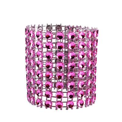 

10Pcs Rhinestone Napkin Ring Serviette Holder Wedding Holiday Party Table Decor