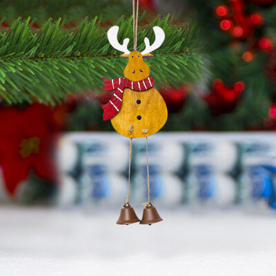 

〖Follure〗Christmas Wooden Decoration Tag Christmas Tree Creative Bell Pendant