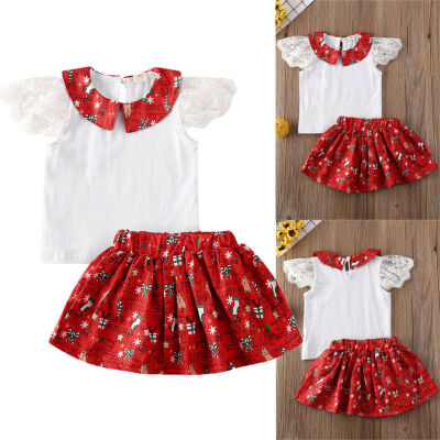 

Christmas Newborn Toddler Baby Girls Sleeveless Top Skirt Dress Outfits Clothes