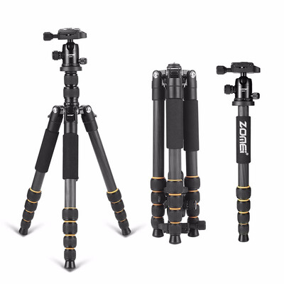 

ZOMEI Carbon Fiber Q666C Tripod Heavy Duty Lightweight Travel with 360 Degree Ball Head Compact for Canon Sony Nikon Samsung Pa