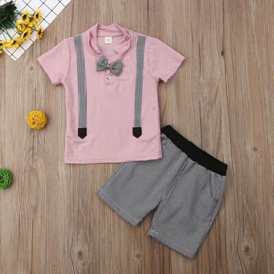 

Baby Toddler Boy Wedding Christening Tuxedo Formal Bow Tie Suit Clothes Outfit