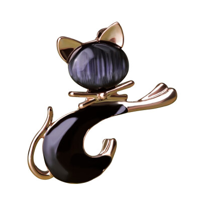 

Blucome black cat brooch lady animal fashion cute brooch 7208