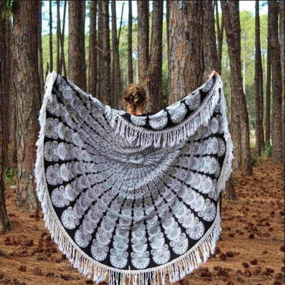

Large Microfiber Reactive Printed Round Beach Towel Serviette De Plage Toalla Playa Beach Swim Towel 150cm