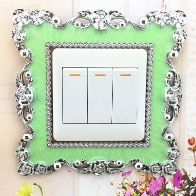 

Gobestart Home Switch Cover Square Shape Switch Wall Light Socket Stickers Room Decor BU