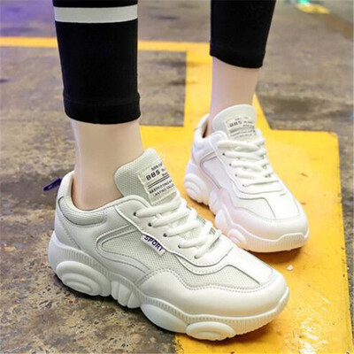 

DIWEINI 2019 Spring Autumn Fashion Little bear sole Casual Shoes Woman Breathable Sneakers Women Lace-Up Female Platform Shoes