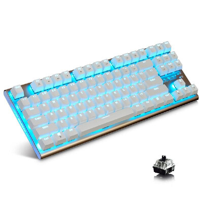 

Ajazz AK40 87 Keys Wired Mechanical Keyboards Black Blue Axis Full Button Suspension Ice Blue Back Light White Gaming Ergonomic