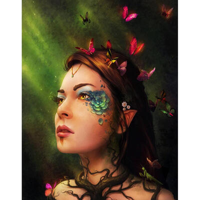 

5D DIY Full Drill Diamond Painting Butterfly Girl Cross Stitch Embroidery